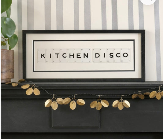 Vintage Card ‘Kitchen Disco’ Framed Art