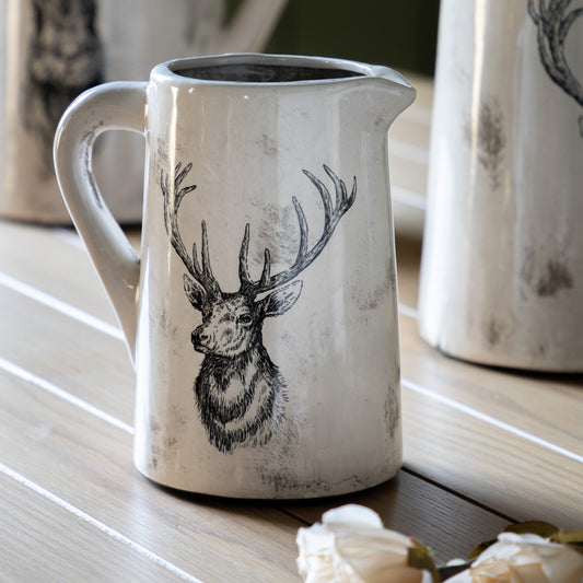 Distressed Stag Pitcher Jug