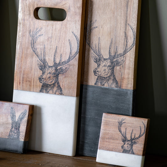 Stag Board, Black and Wood