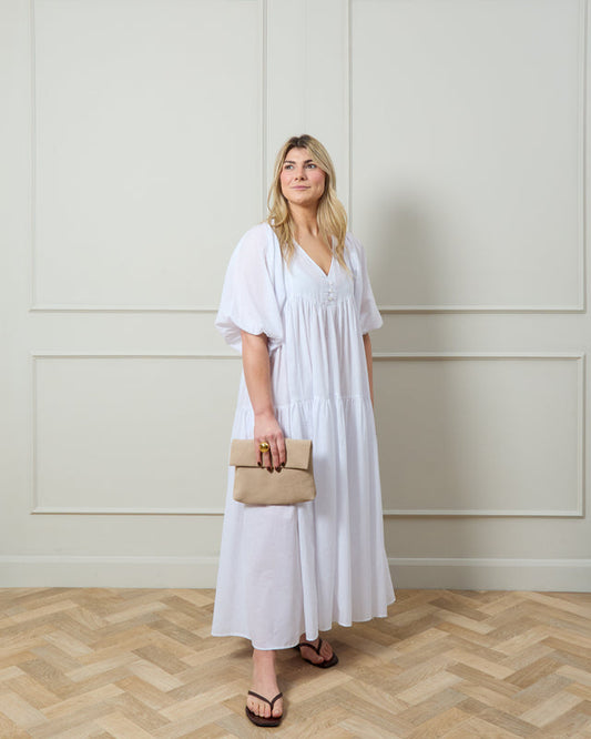 Mayfair Suede Bag - Stone