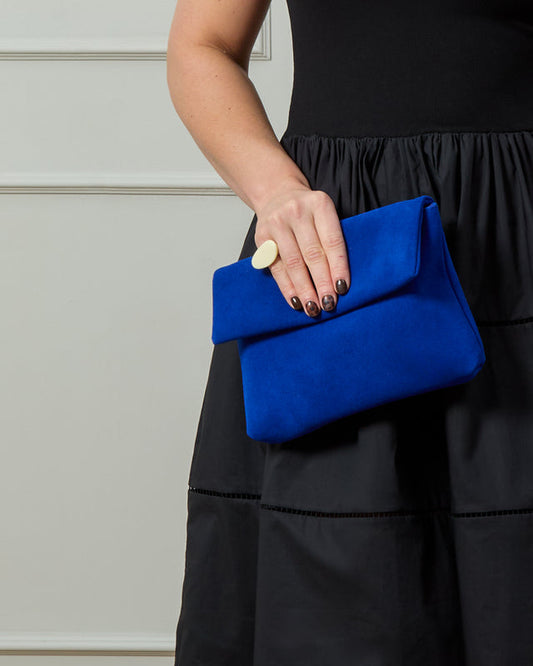 Mayfair Suede Bag - Cobalt Blue
