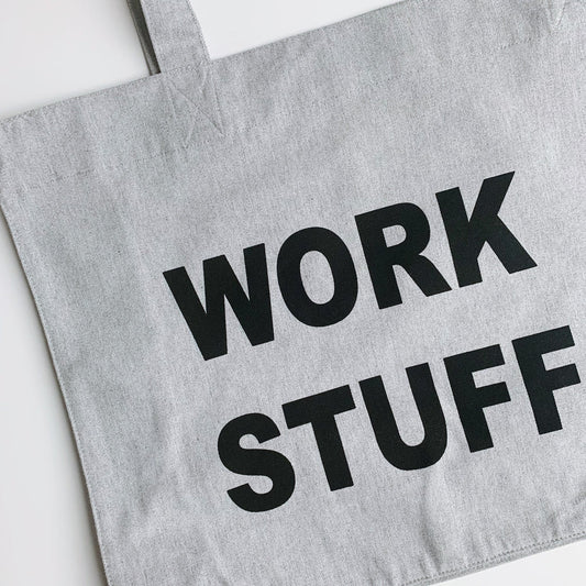 Work Stuff Tote Bag  - Grey