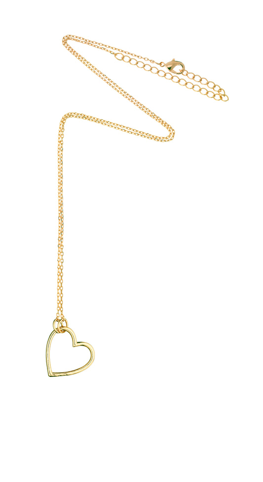 Gold Plated Open Heart Necklace