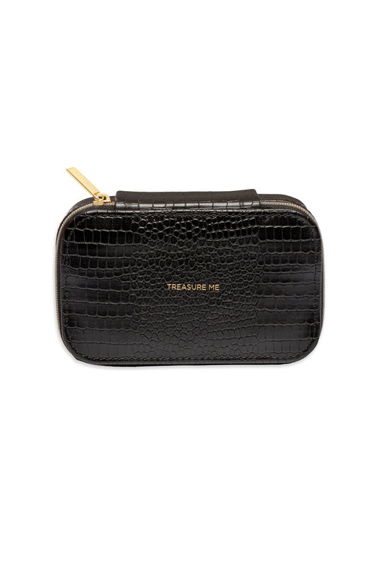 Estella Bartlett Black Croc Jewellery Box -Small