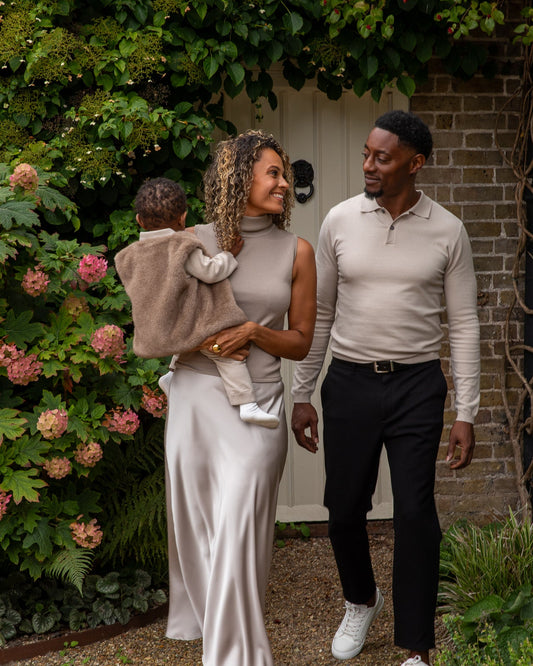 Posy Roll Neck Sleeveless Jumper - Dark Biscuit