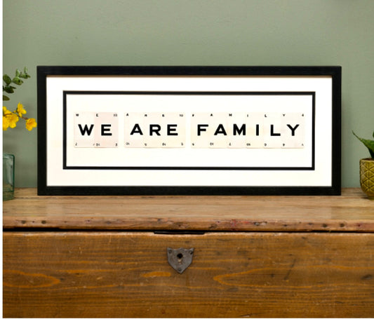 Vintage Card ‘We Are Family’ Framed Art