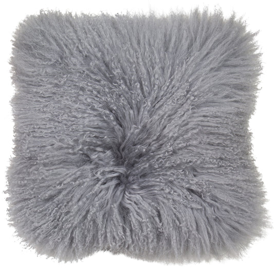 Mongolian Wool Cushion- Grey
