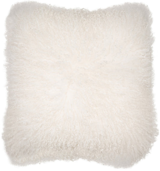 Mongolian Wool Cushion - white