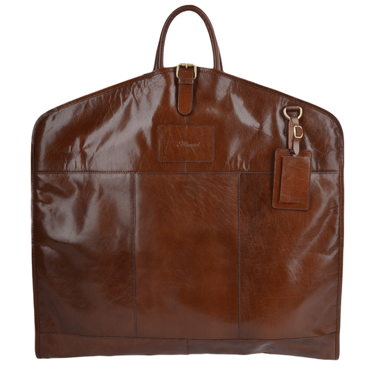 Folding Leather Suit Carrier