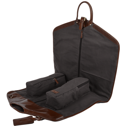 Mens leather suit bag sales