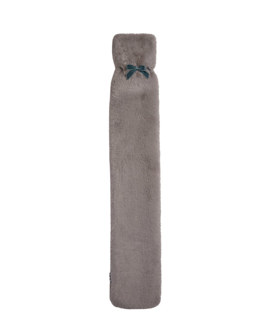 Faux Fur Extra Long Hot Water Bottle in Taupe