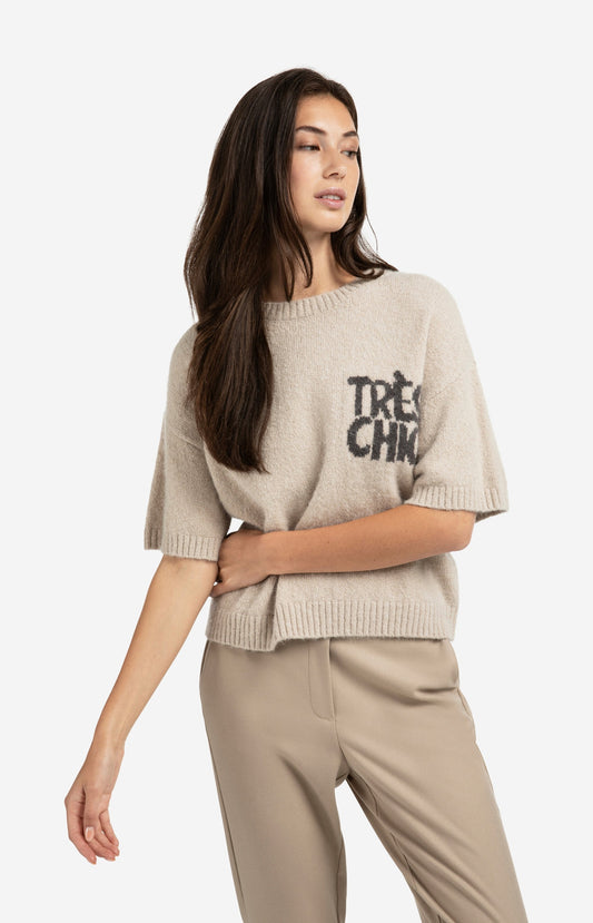 Yaya Tres Chic Knitted Sweatshirt