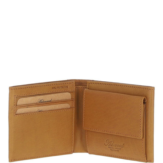 Classic 3 card & coin pocket wallet in Tan