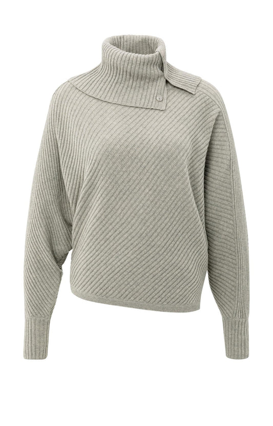Yaya Soft Ribbed Jumper with High Collar