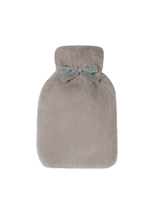 Faux Fur Hot Water Bottle in Taupe